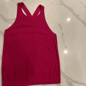 Banana Republic Sweater Tank, Fushia, Cross Back, M